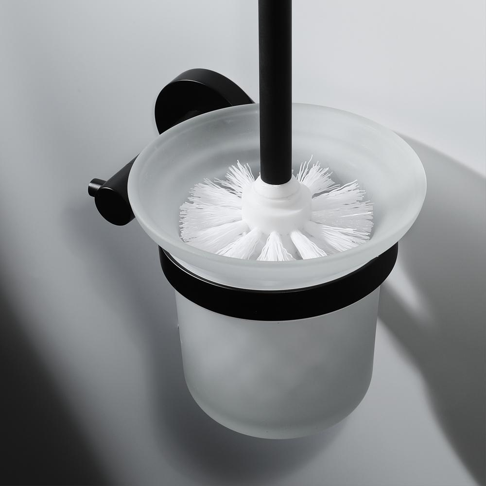 Toilet brush holder 001 black in brass Céphise collection