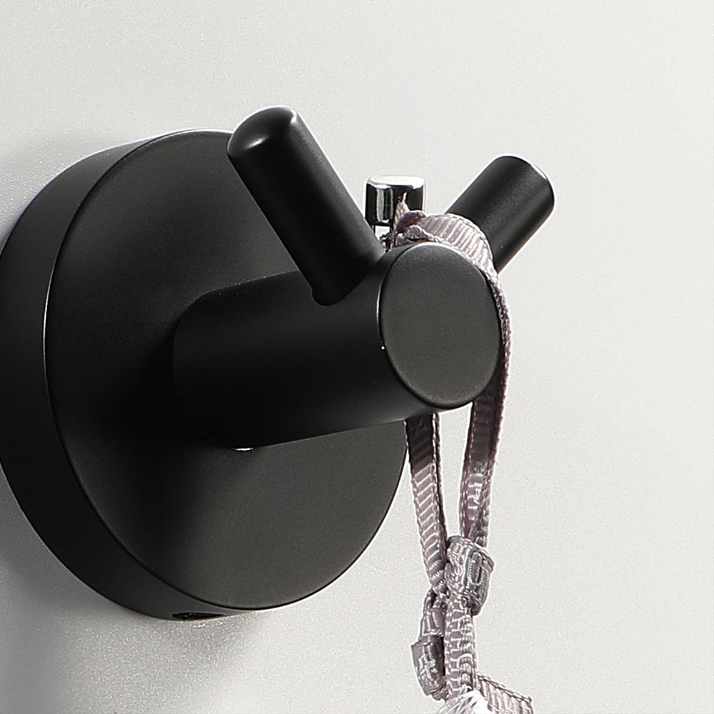 Towel holder 001 in black color 100% brass Céphise collection