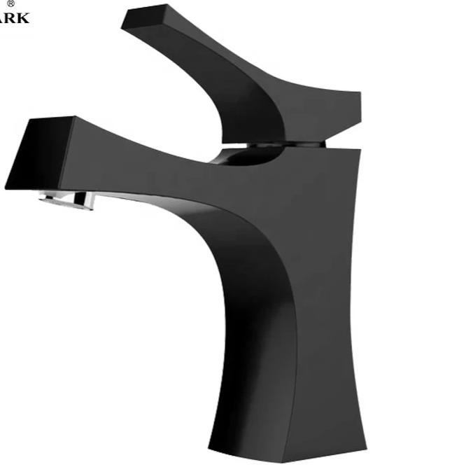 Grifería para lavabo de repisa colección Alphée 303 en latón negro 