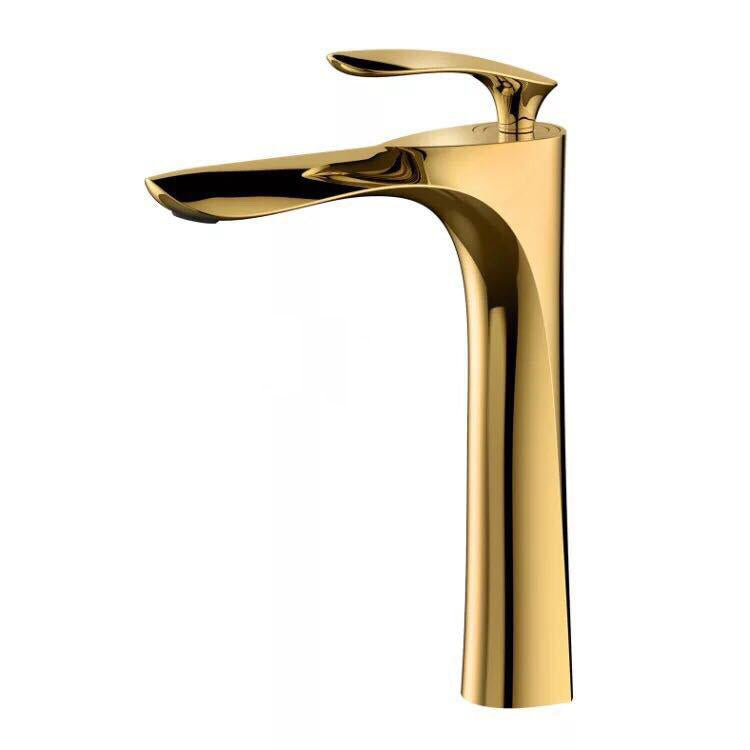 Robinet de lavabo surélevé 205 doré collection Scamandre