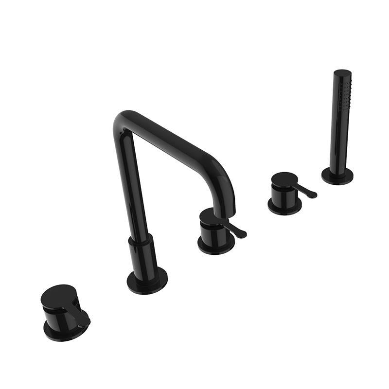 Robinet de baignoire sur plage 002 en laiton noir collection Céphise