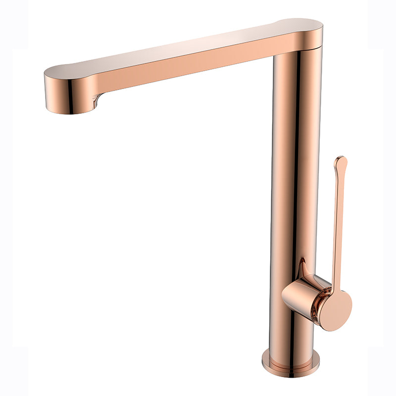 Robinet de cuisine 015 en laiton rose doré collection Pénée