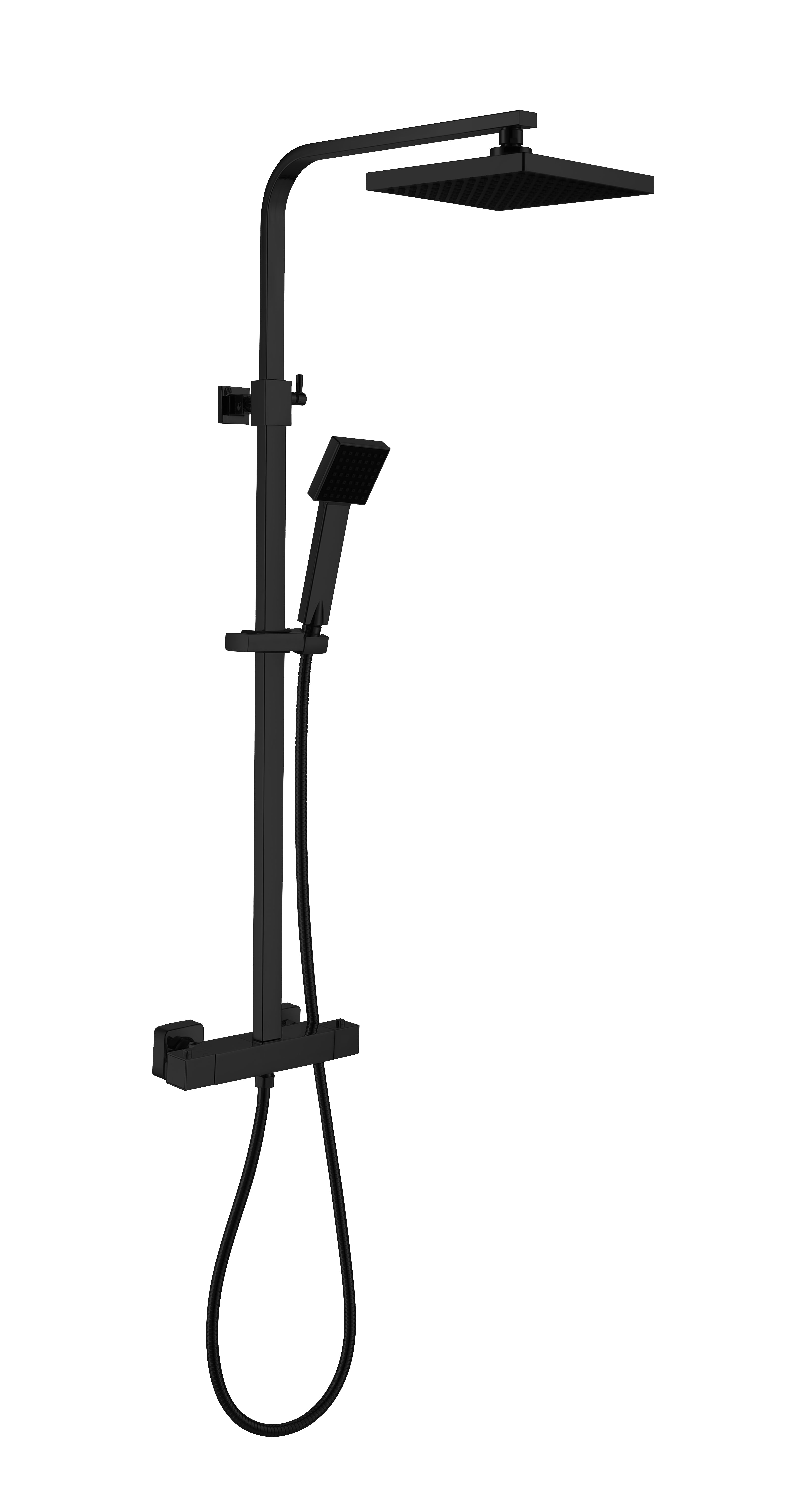 COLONNE DE DOUCHE SC428 EN LAITON NOIR COLLECTION Alphée