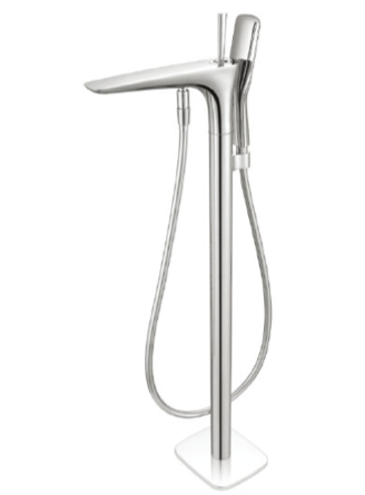Robinet de baignoire au sol 003 en laiton chromé Collection Erymanthe